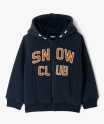 Sweat zippé en maille polaire avec intérieur sherpa garçon